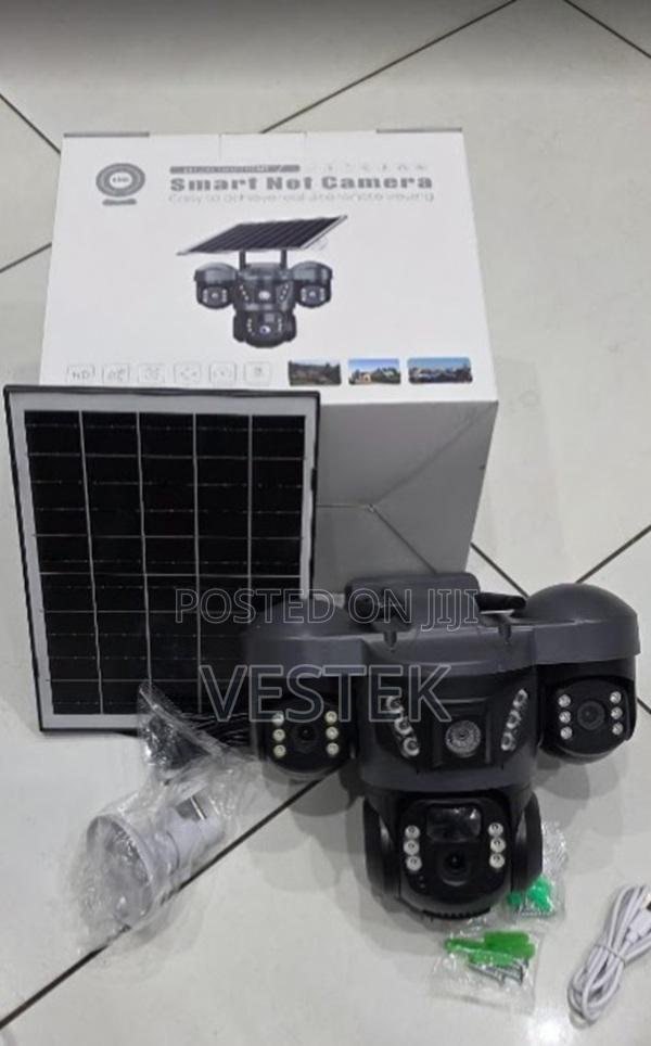 V380pro Triple Lens Solar Powered 4g Lte Security Camera System Solar