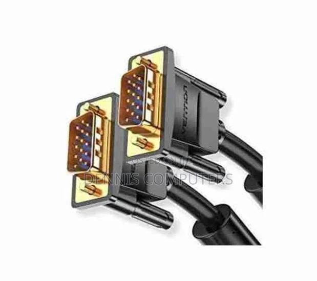 Vention Vga(3+6) Male to Male Cable With Ferrite Cores 15meter Black