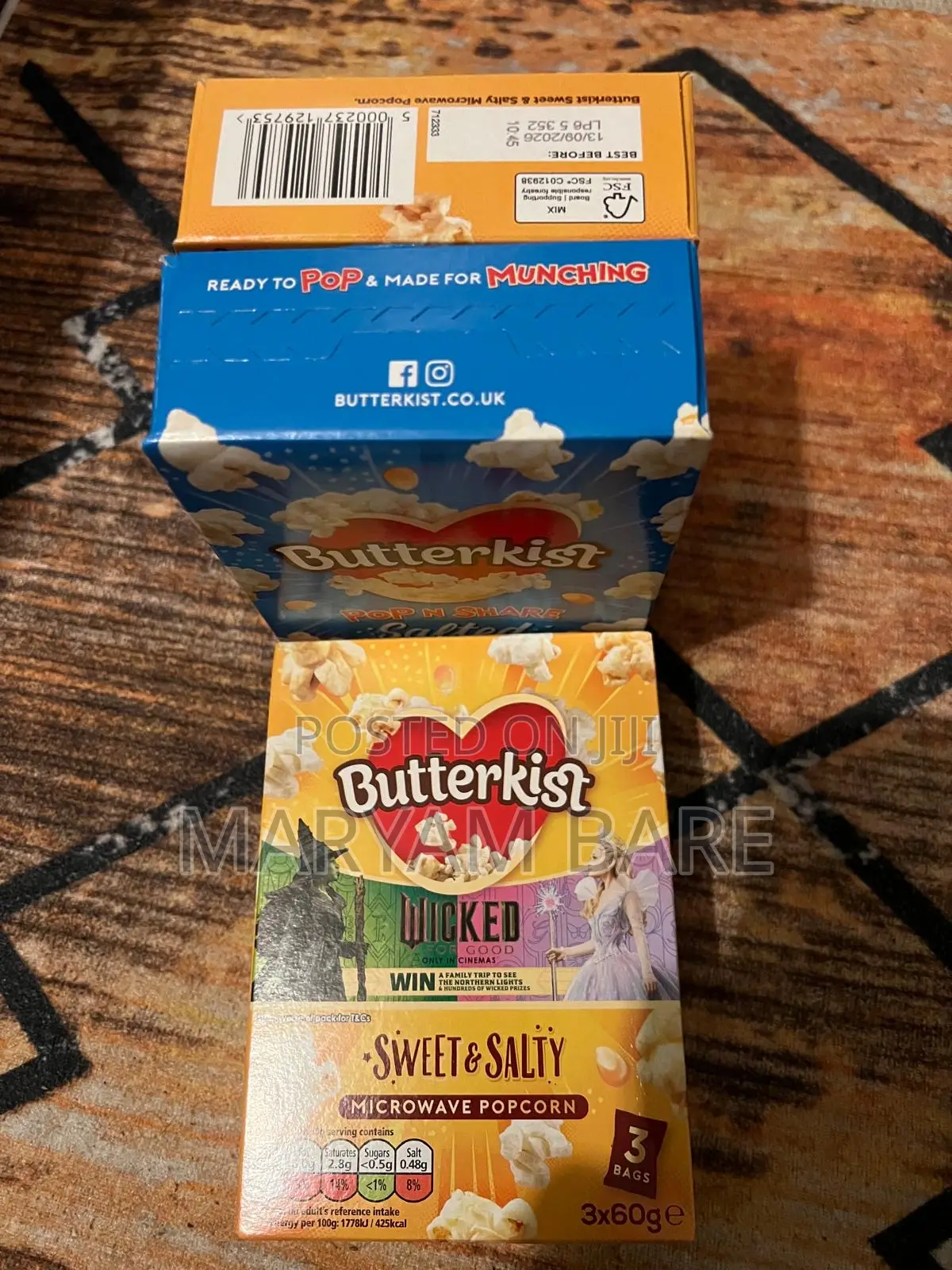 "Butterkist Microwave Popcorn - Sweet Salted Flavour - [3*60g E