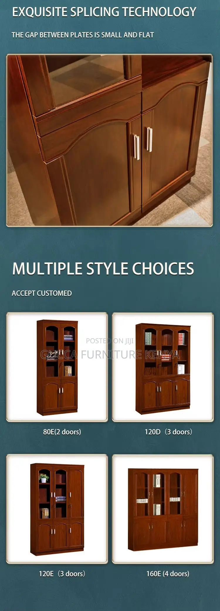 2-door Mahogany Office Filling Cabinet