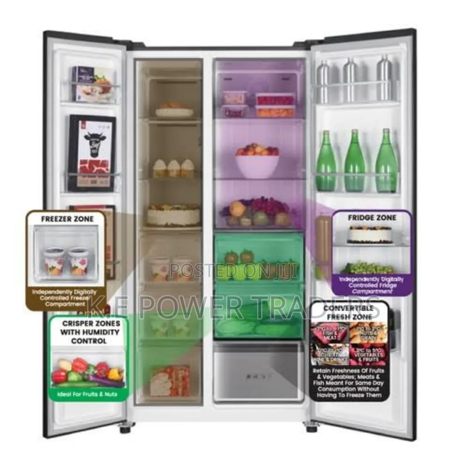 Mika 595 Litres Fridge With Dispenser