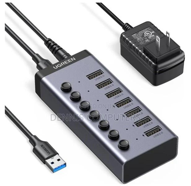 Ugreen Usb-C to 7-Port Usb-a 3.0 Hub Dc 12v Eu - Cm481