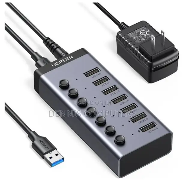 Ugreen Usb-C to 7-Port Usb-a 3.0 Hub Dc 12v Eu - Cm481