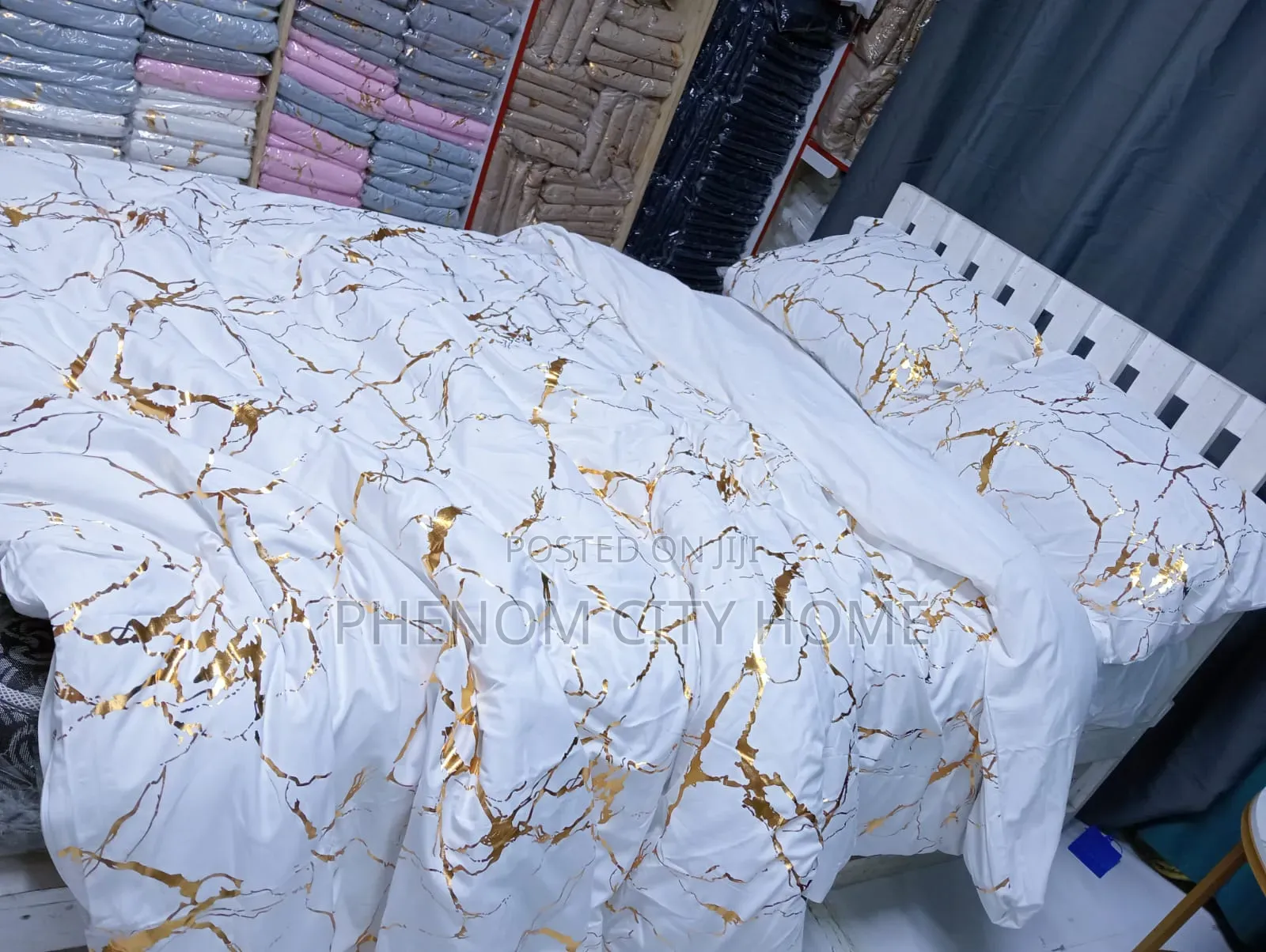 Classic White Marble Duvet Cover Set