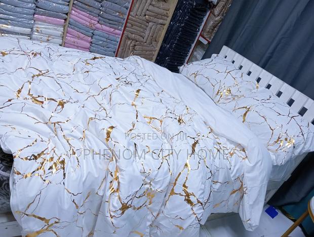 Classic White Marble Duvet Cover Set