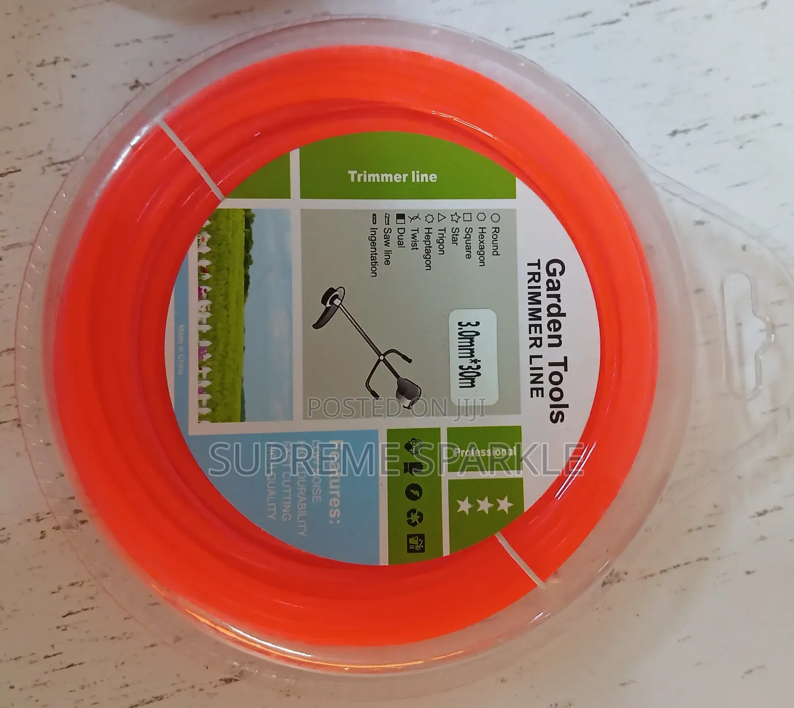 Nylon Trimmer Line 3mm by 30m