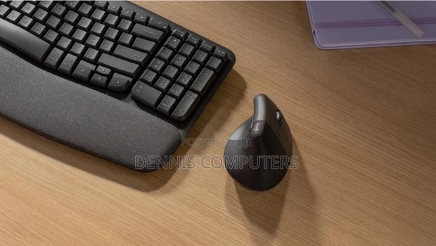 Logitech Lift Vertical Ergonomic Wireless and Bluetooth Mouse - Graphi