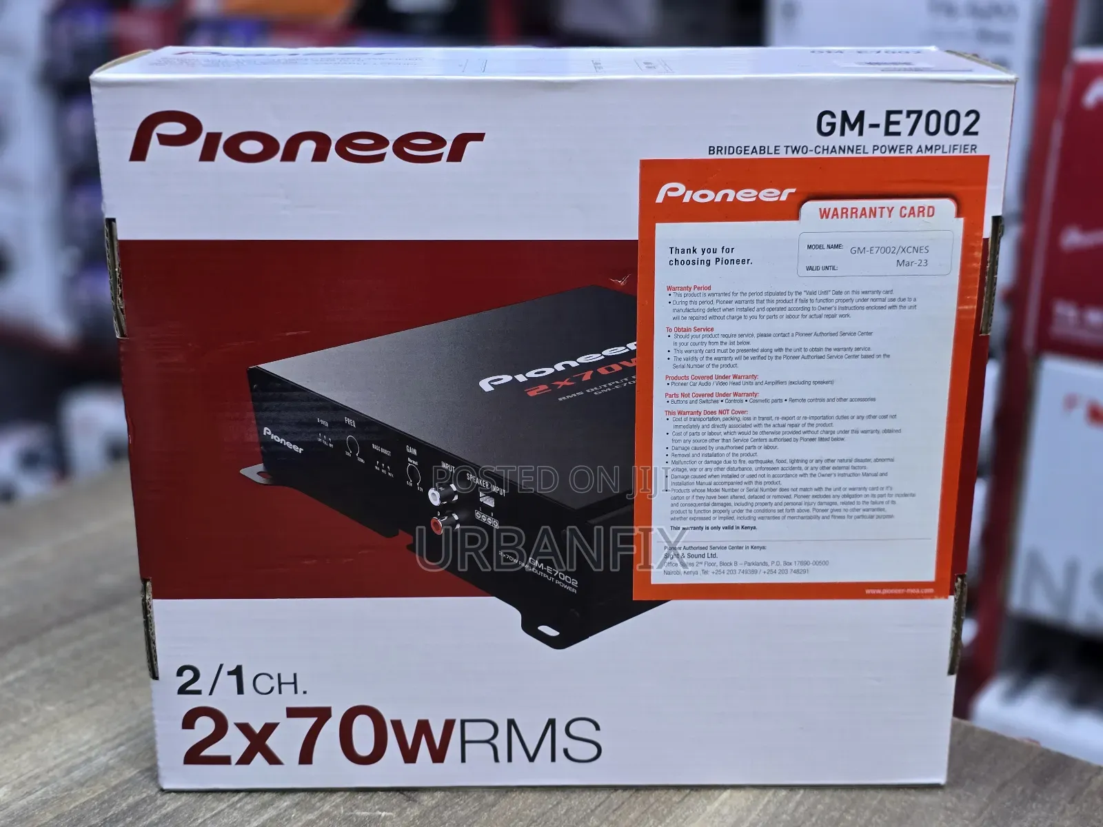 Pioneer Gm-E7002 500watts 2 Channel Car Amplifier