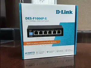 D-Link 6-Port Gigabit Poe Switch With 4 Long Reach Poe Ports and 2 Upl