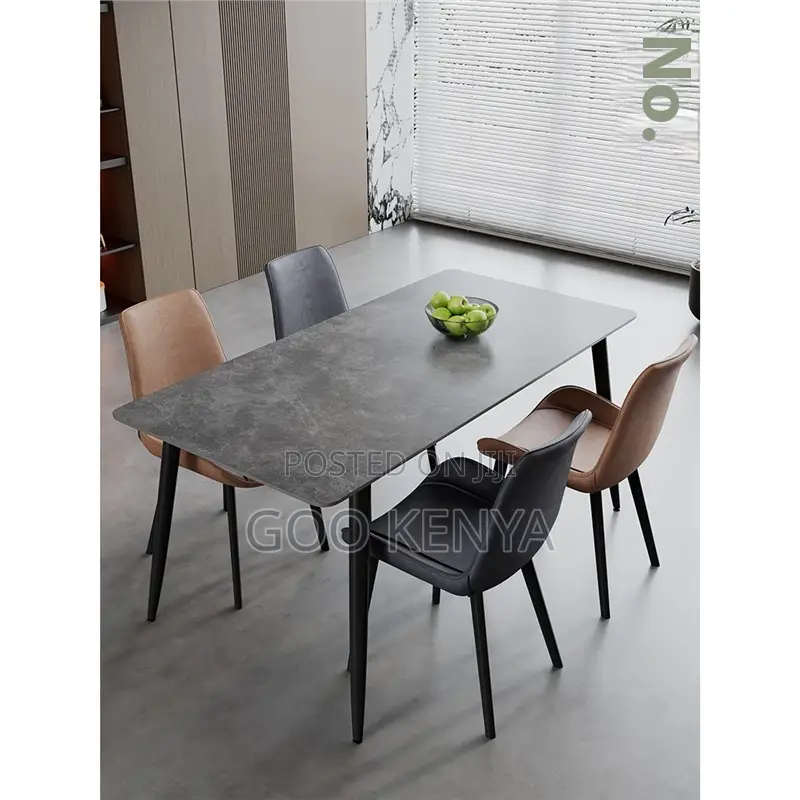 Home Diningf Set; Minimalist Marble Top Dining Set With 4 Chairs