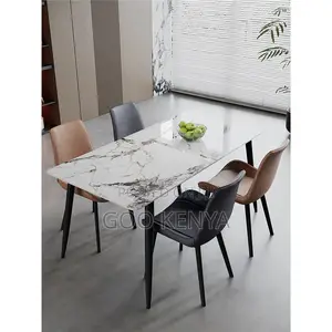 Home Diningf Set; Minimalist Marble Top Dining Set With 4 Chairs