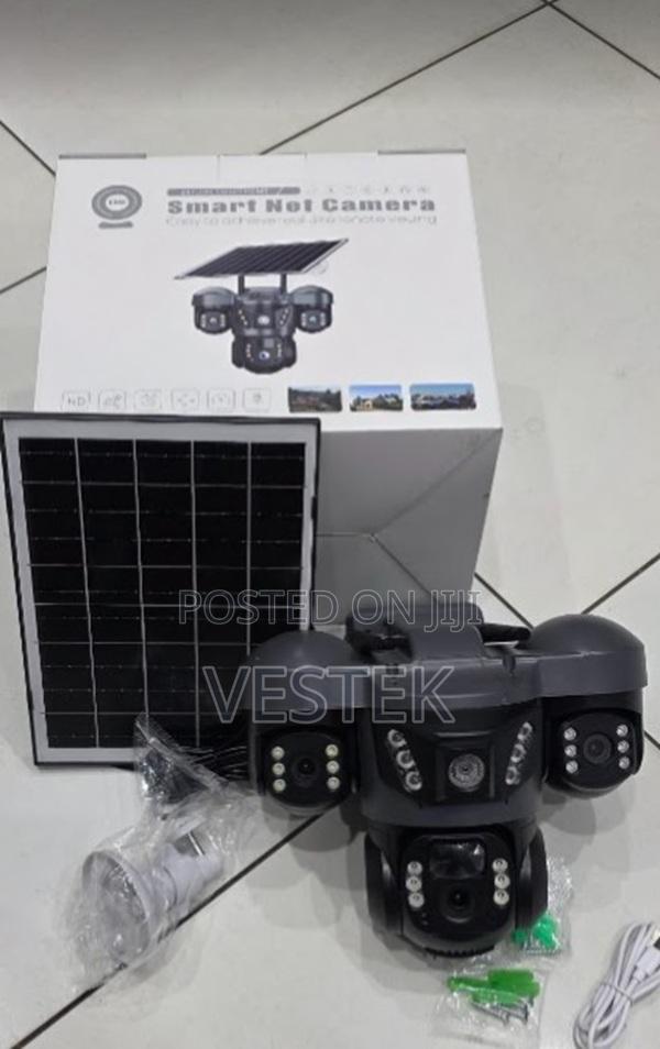 V380 Triple Lens Solar 3lens CCTV Security Camera