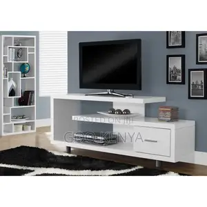 Home Tv Stand; Modern Nordic Tv Stand – White With Storage