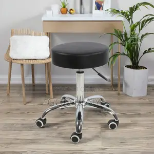 Home Kitchen Stool; Premium Leather Rolling Bar Stool For Home Or Bar