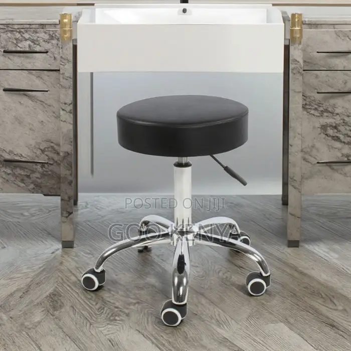 Home Kitchen Stool; Premium Leather Rolling Bar Stool For Home Or Bar