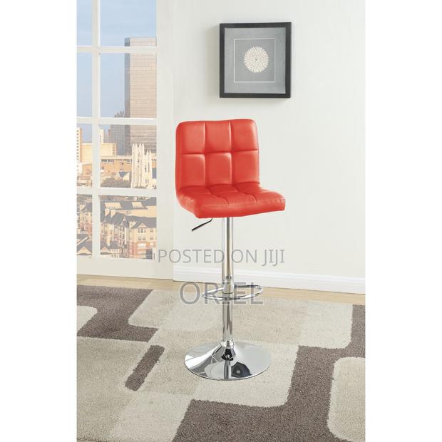 Home Barstool; Leather Upholstered Adjustable Barstool - thumbnail 7