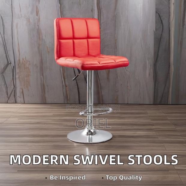 Home Barstool; Leather Upholstered Adjustable Barstool - thumbnail 11