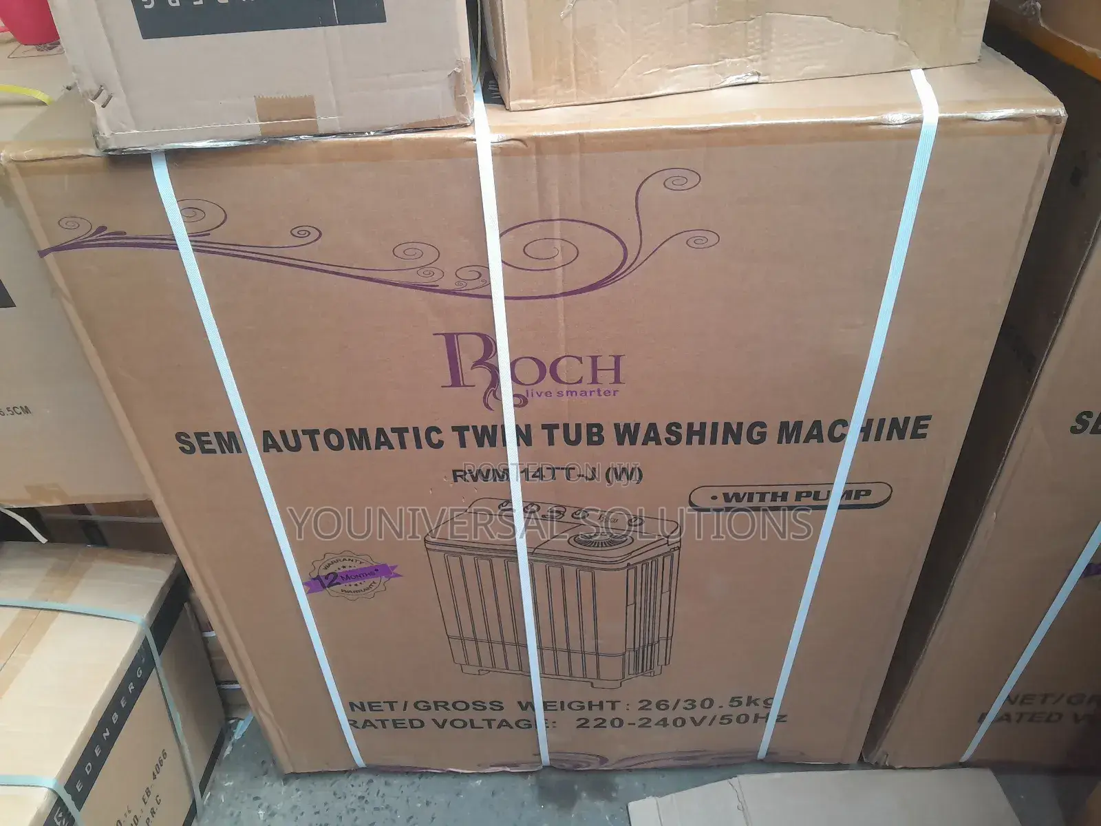 Rochwashing Machine 11kg Twintub Semi Automatic