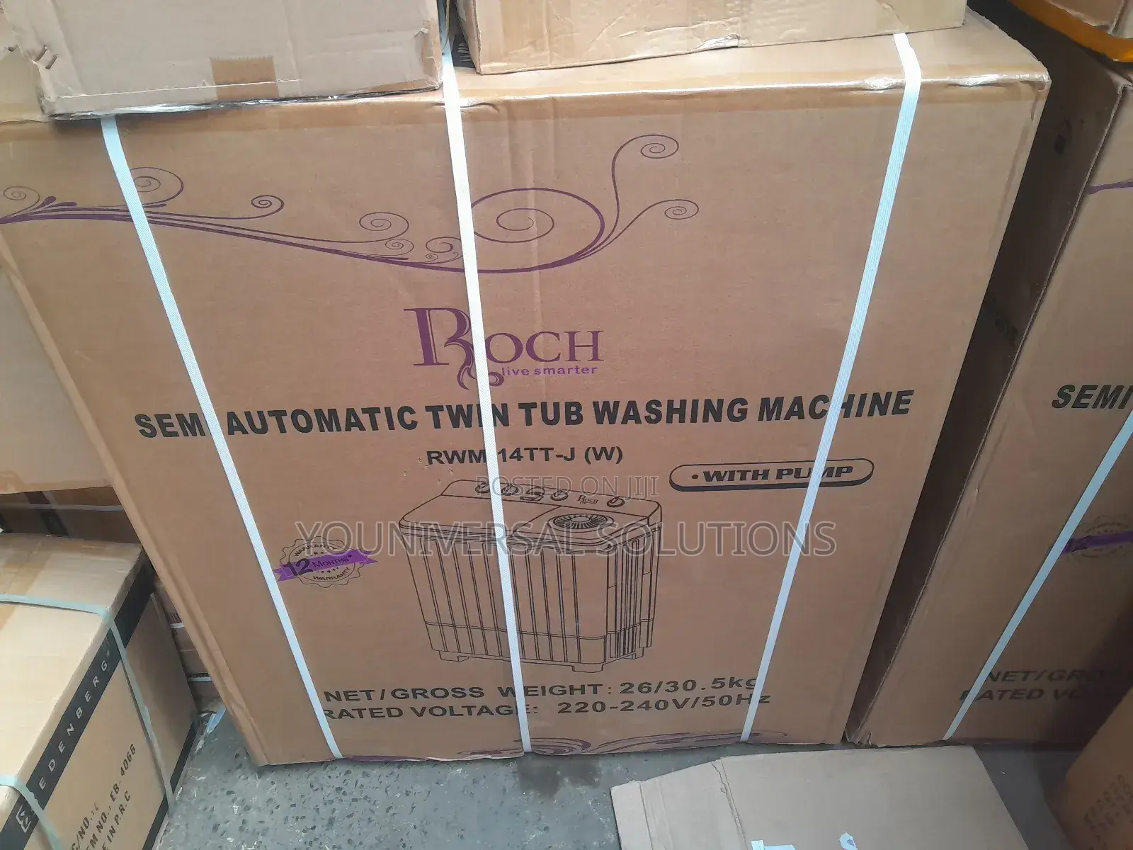 Rochwashing Machine 11kg Twintub Semi Automatic
