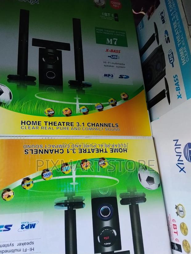 Nunix M7 3.1ch Bluetooth Home Theater System – 12000w Pmpo - thumbnail 3