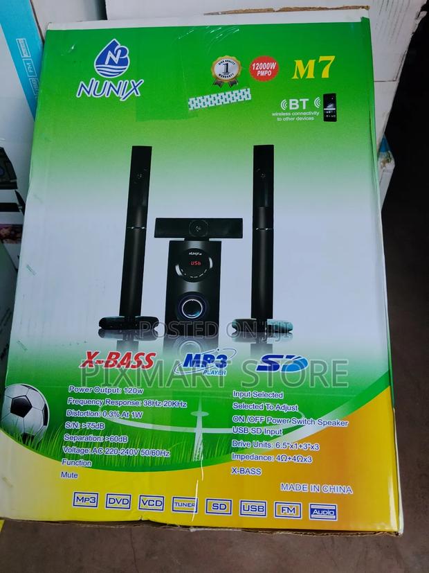 Nunix M7 3.1ch Bluetooth Home Theater System – 12000w Pmpo - thumbnail 4