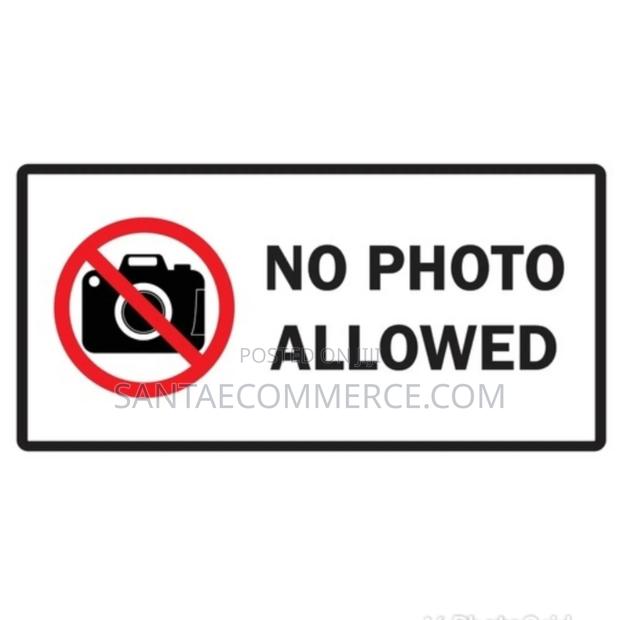 Neat Sign Sticker No Photo Allowed
