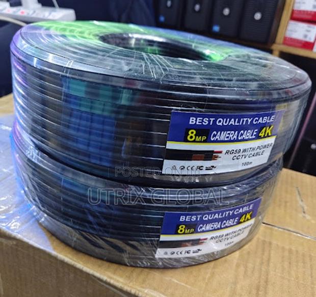 100m Rg59 Cctv Cable With Power For Security Camer