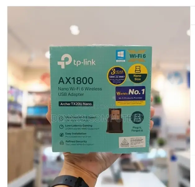 Tp-Link Archer Tx20u Nano Ax1800 Wi-Fi 6 Wirelessusb Adapter