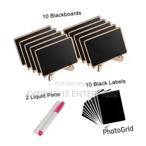 Food Label Black Bamboo Board