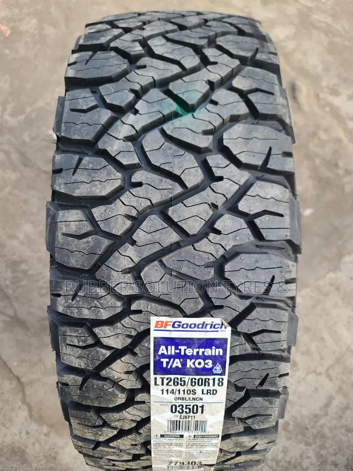265/60r18 Bf Goodrich Tyres a/Tk03 All-Terrain