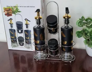 5 in 1 Seasoning Set With Stainless Steel Stand - Pm