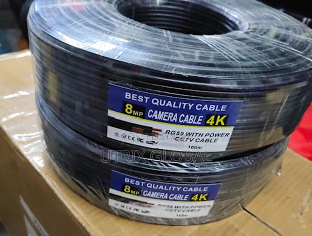 Outdoor Indoor Cctv Rg59 Cable With Power 100m
