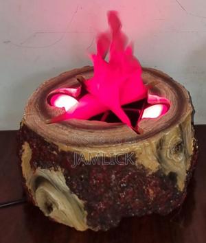 Electric Wooden Tree Stump Fireplace Decor Display Piece - Pm - thumbnail 2