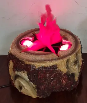 Electric Wooden Tree Stump Fireplace Decor Display Piece - Pm