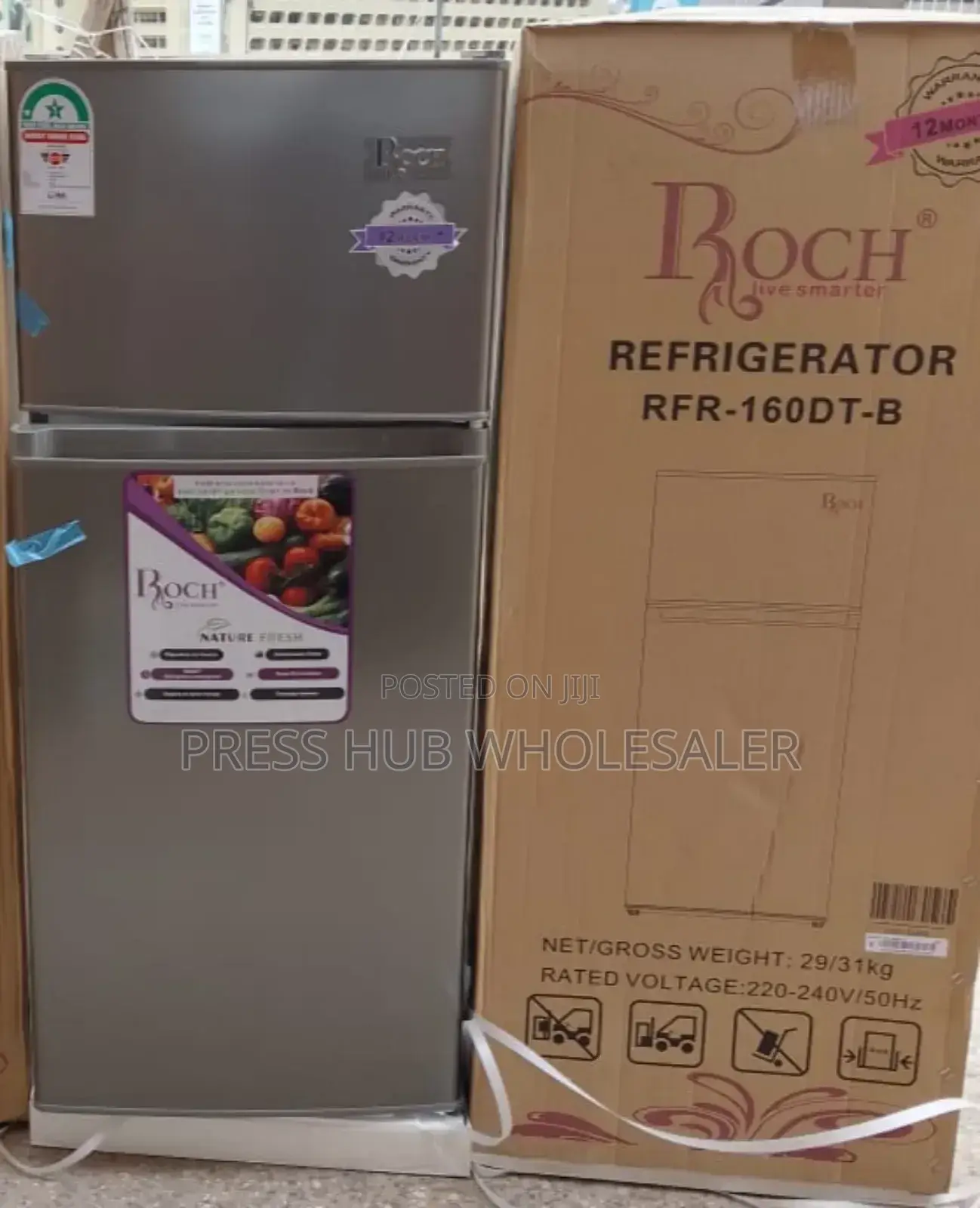 Roch RFR-160dt-B Double-Door Refrigerator. * 