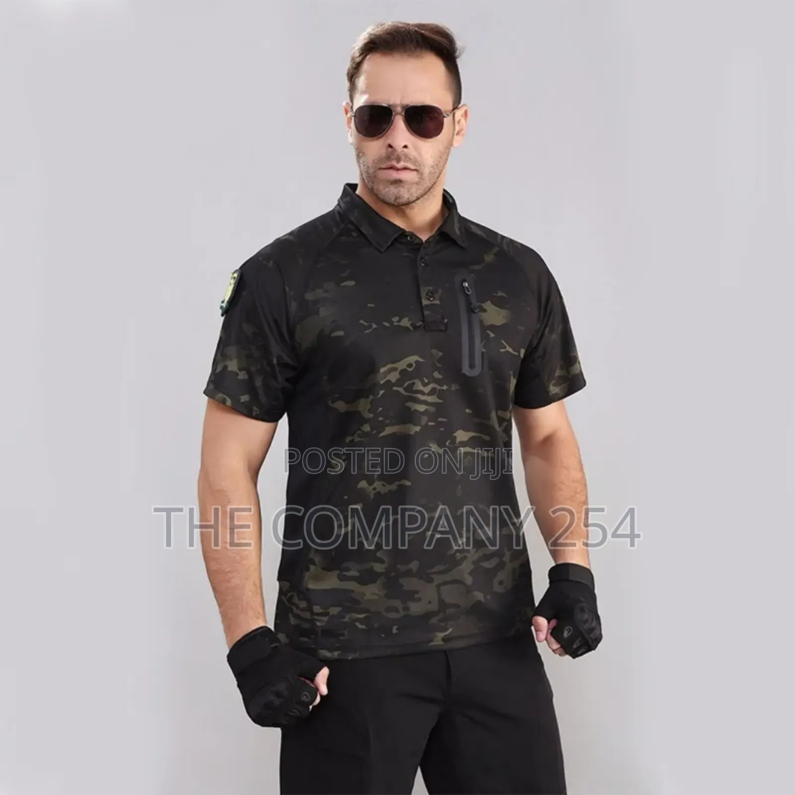 Slim Fit Tactical Polo Outdoor Short Sleeve Summer Turn-Down T-Shirt