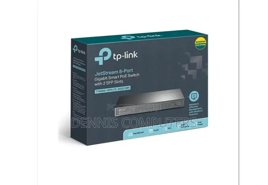 Tp-Link 8-Port Gigabit Smart Poe+ Switch With 2 SFP Slots - Tl-Sg2210