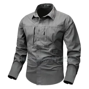 Spandex Full Double Zip Tactical Shirts Hiking Hunting Outdoor