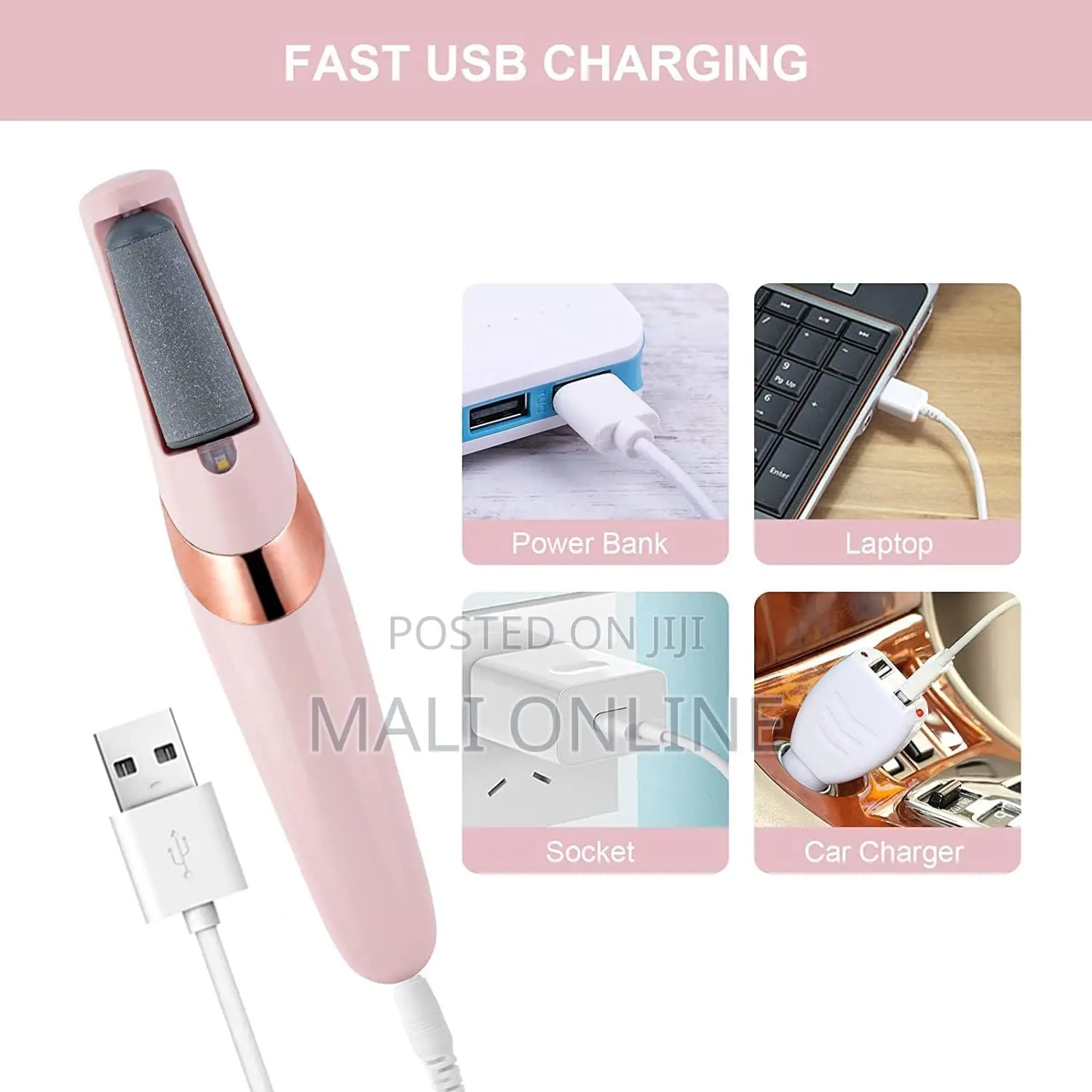 Electric Foot Callus Remover Usb Rechargeable Waterproof Pedicure Tool
