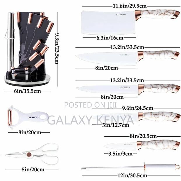 Kitchen Knife 9pcs Acrylic Knife Holder - thumbnail 2