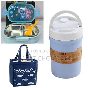 Stitch Cartoon 3 In 1 Microwaveble Lunch Box Combo Set - main view