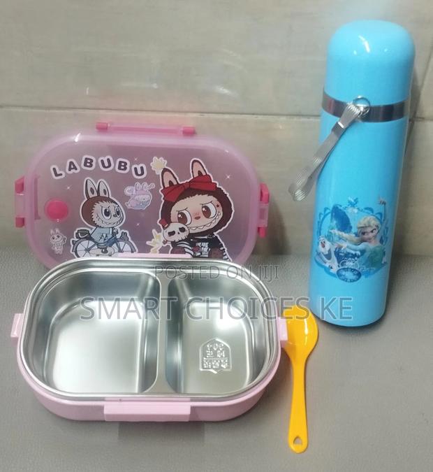 Cartoon 2 In 1 Microwaveble Lunch Box Combo Set
