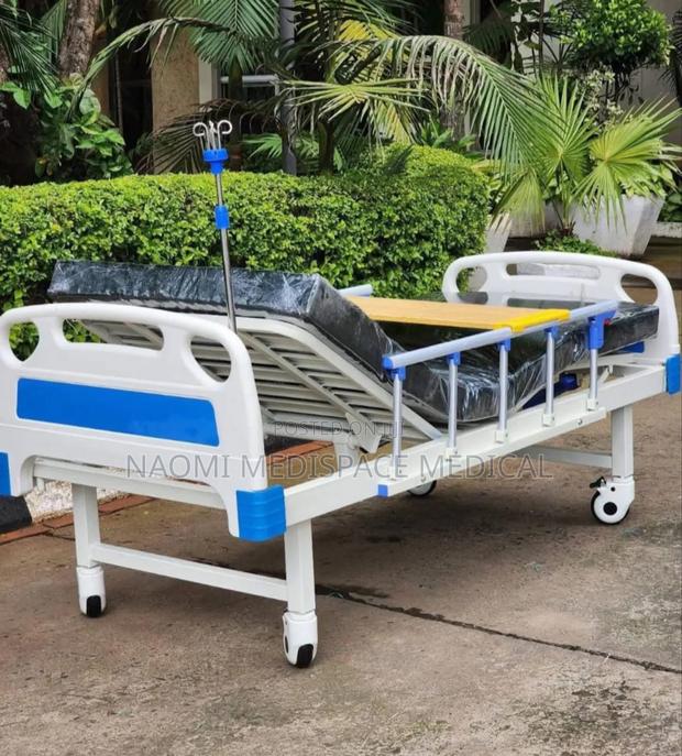 New Abs Imported Single Crank Complete Bed,Mattress and a Drip Stand