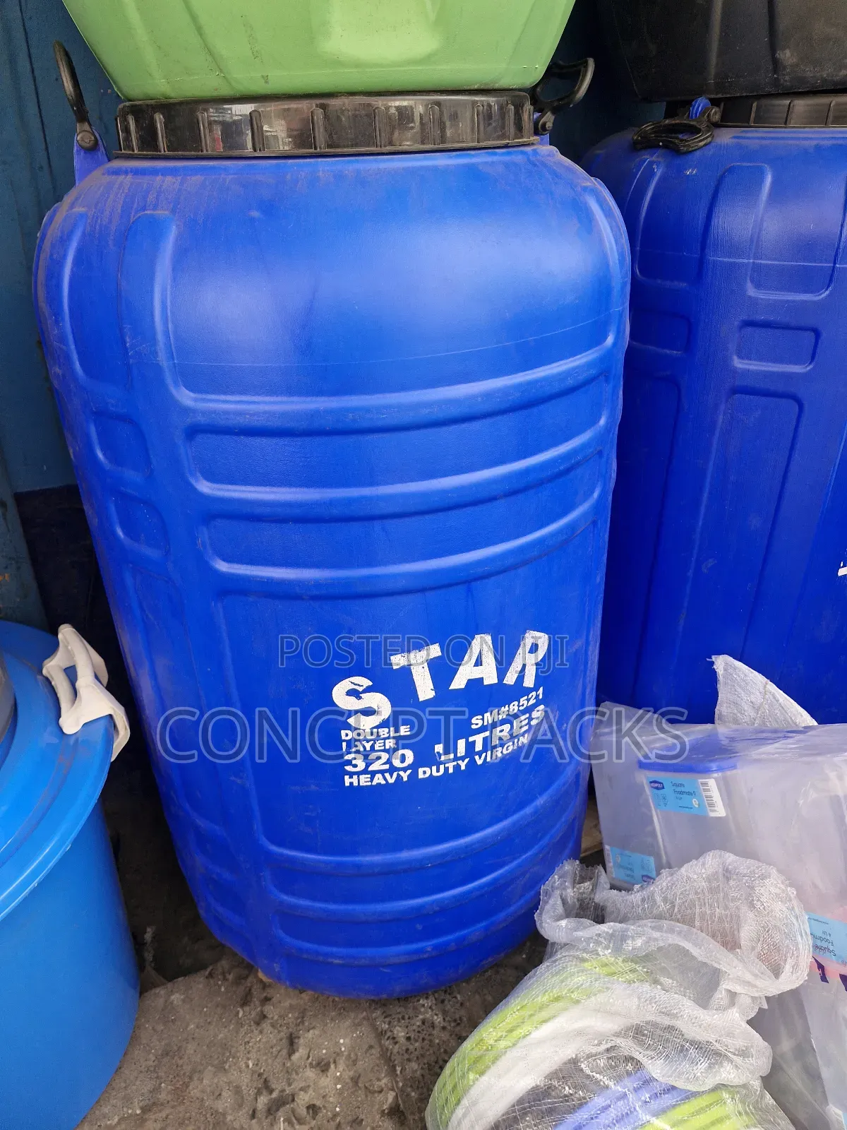 Blue Quality Star Double Layered Tank.