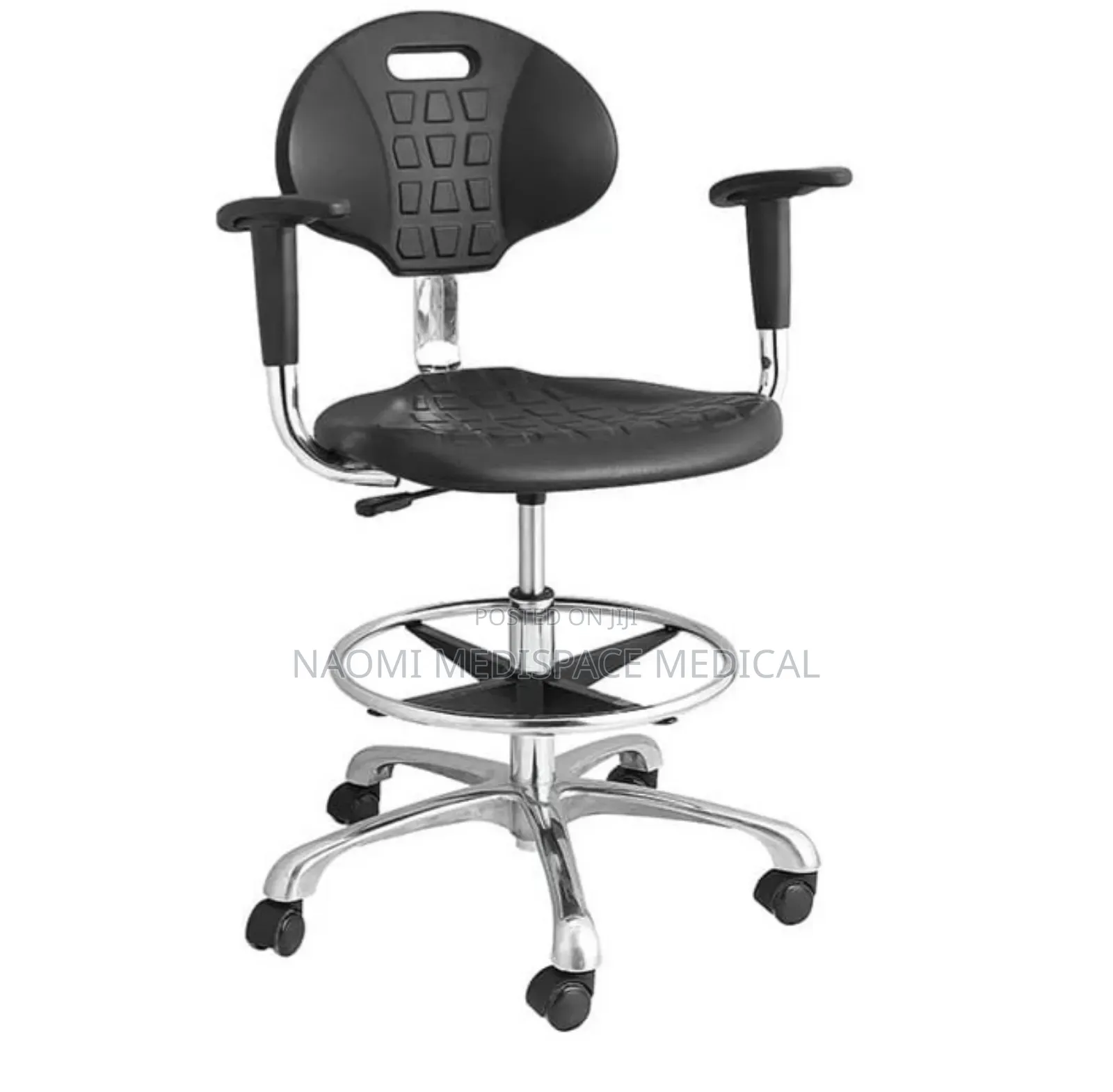 Doctor's Chair/Stool With Backrest and Armrest