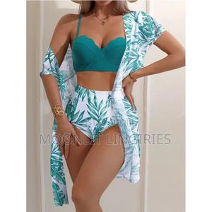 Tropical Three‐Piece Swimwear Set - main view