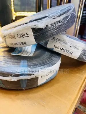 Telecommunication Cable, 100 Meters,Black, 2 Cores – Premium