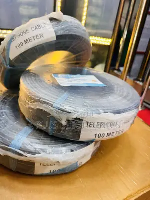 Telecommunication Cable, 100 Meters,Black, 2 Cores – Easy Installation