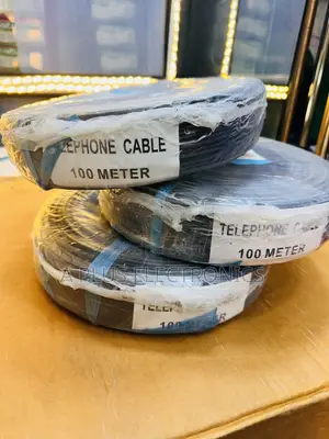 Telecommunication Cable, 100 Meters,Black, 2 Cores – Heavy Duty