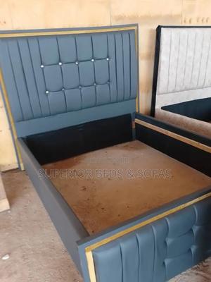 Dark/Black 5 by 6 Tufted Bed Free Delivery - thumbnail 2